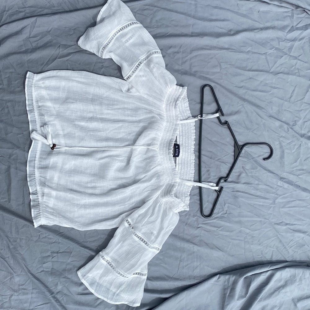 Women’s Semi-Sheer Off Shoulder Blouse | Large | Brand: A. Byer